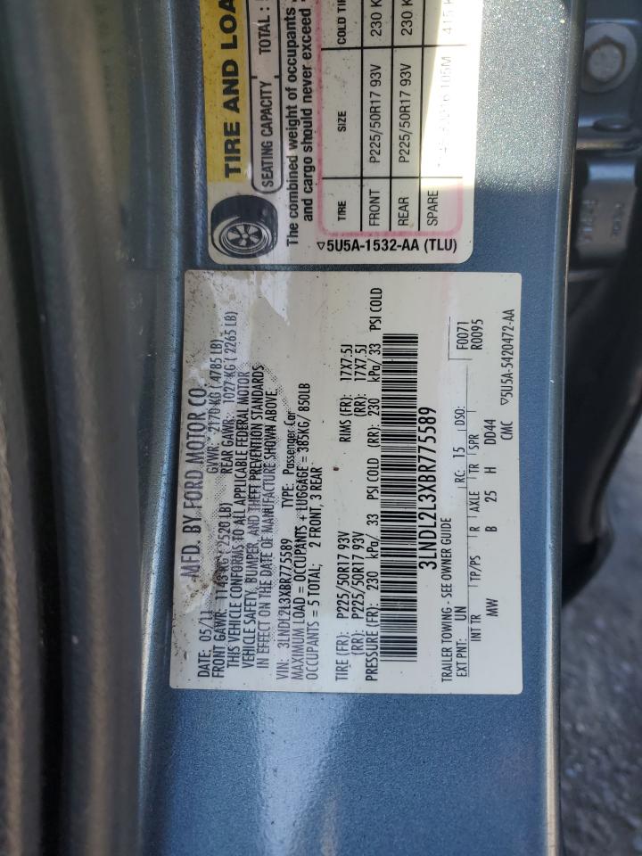 2011 Lincoln Mkz Hybrid VIN: 3LNDL2L3XBR775589 Lot: 50796705