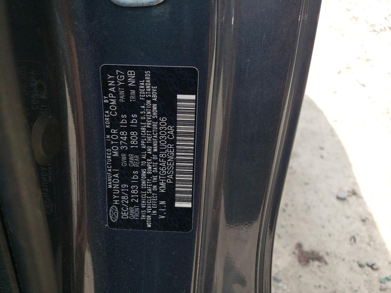 2020 Hyundai Veloster Base VIN: KMHTG6AF8LU030306 Lot: 55015575