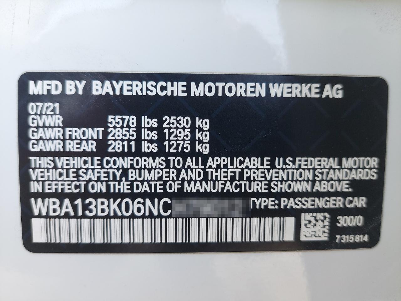 WBAPG7103AA499063 - 2022 Bmw M5 - #87990615