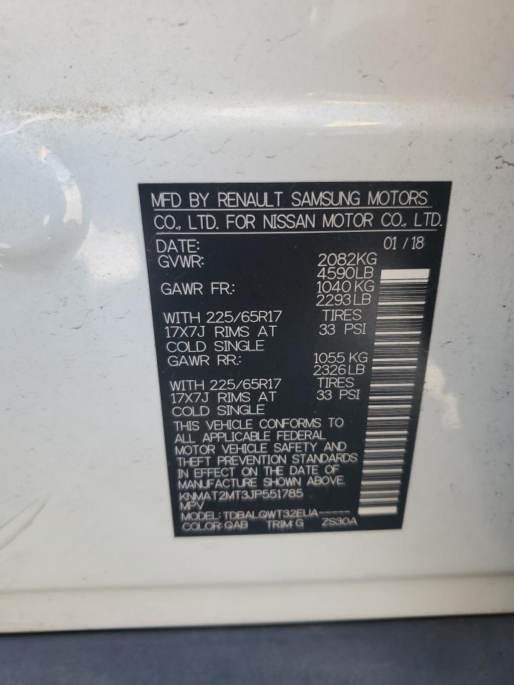 KNMAT2MT3JP551785 NISSAN ROGUE 2018