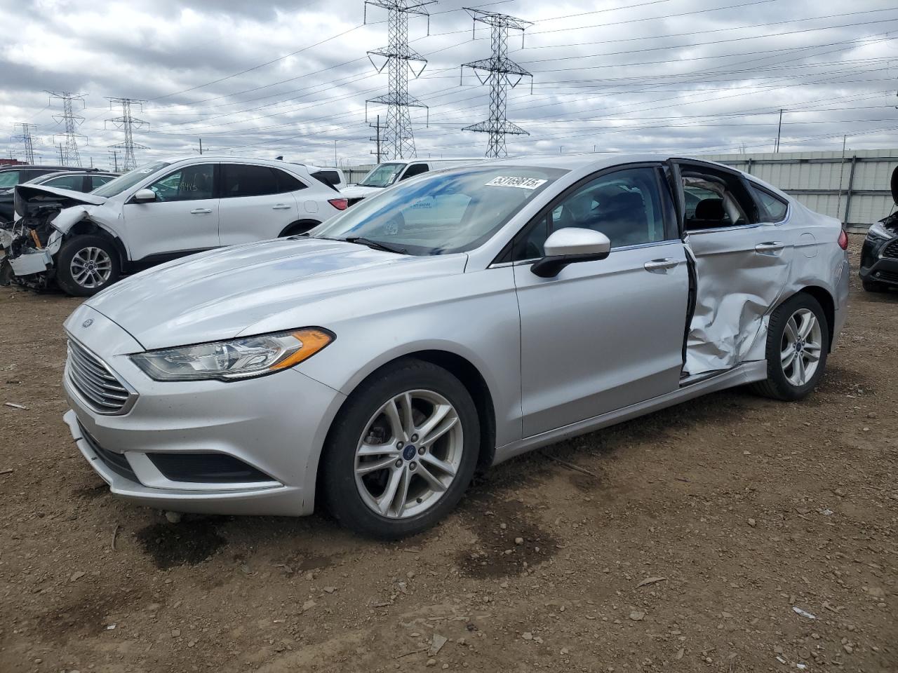 2018 Ford Fusion Se на продаже в Elgin, IL - Side
