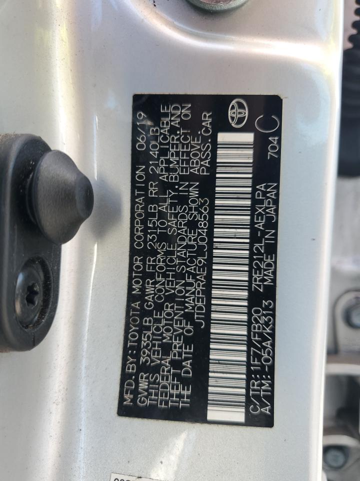 JTDEPRAE9LJ048563 TOYOTA COROLLA 2020