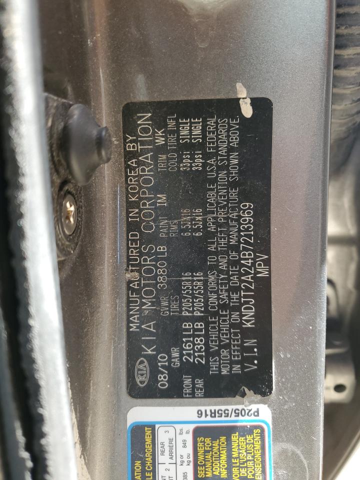 2011 Kia Soul + VIN: KNDJT2A24B7213969 Lot: 52932525