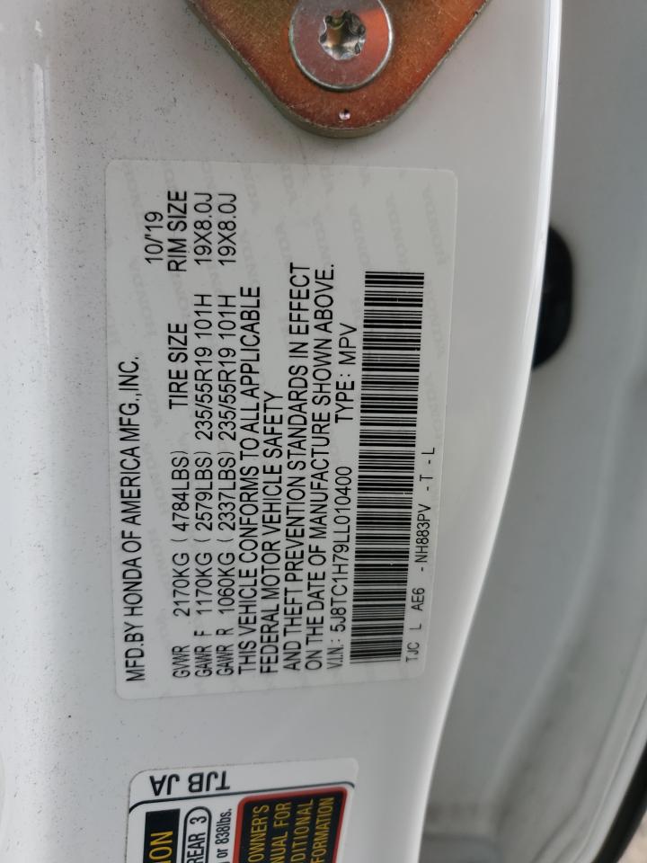 2020 Acura Rdx Advance VIN: 5J8TC1H79LL010400 Lot: 50959845