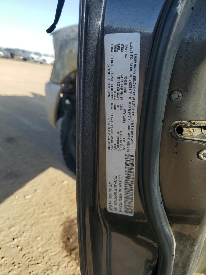 2020 Ram 2500 Big Horn VIN: 3C6UR5DL0LG274735 Lot: 52962625