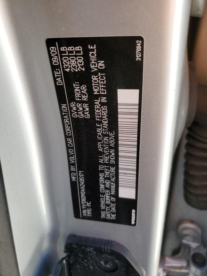2010 Volvo S40 2.4I VIN: YV1382MS4A2495171 Lot: 52565955