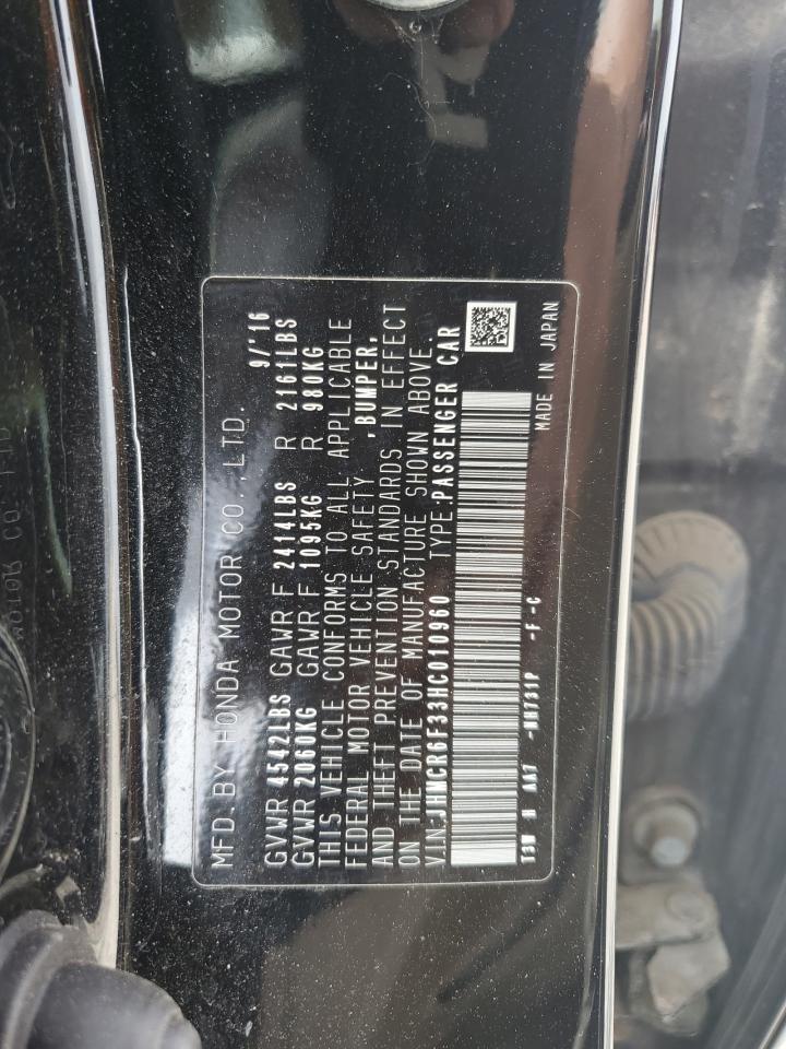 JHMCR6F33HC010960 HONDA ACCORD 2017