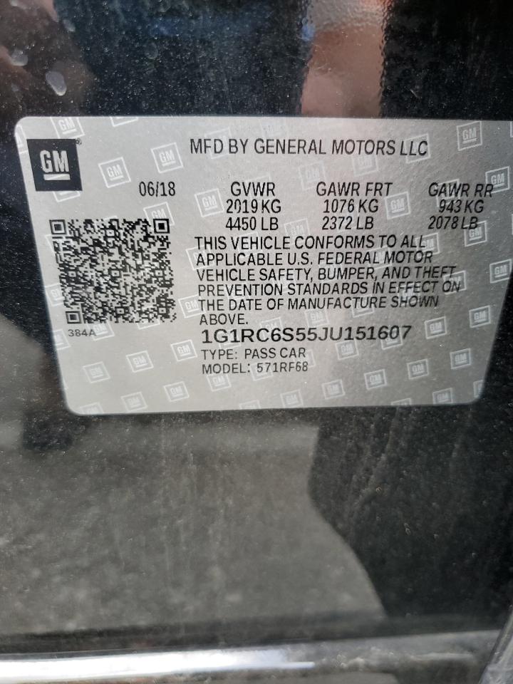 1G1RC6S55JU151607 CHEVROLET VOLT 2018