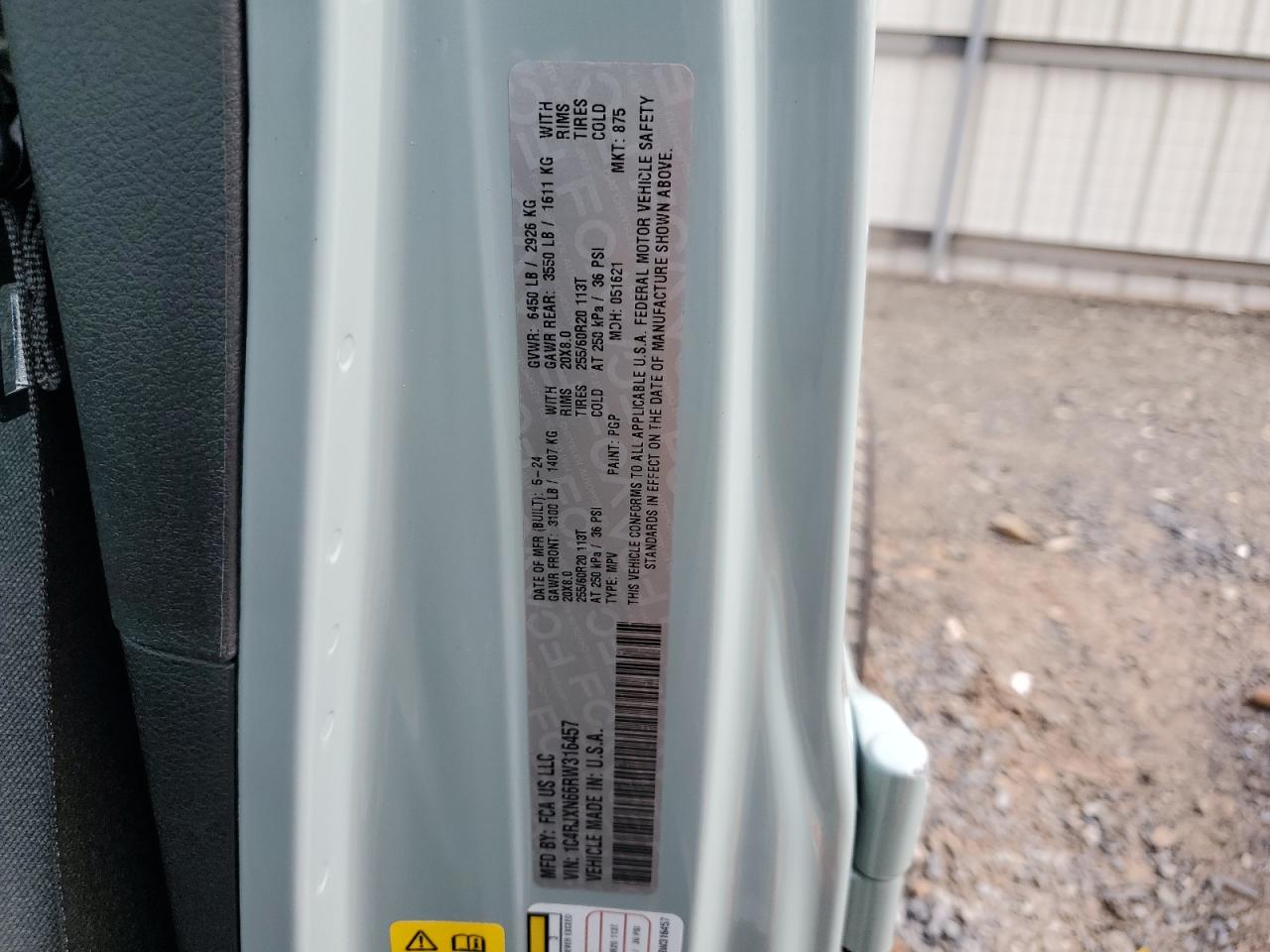 2024 Jeep Wrangler 4Xe VIN: 1C4RJXN66RW316457 Lot: 50820105