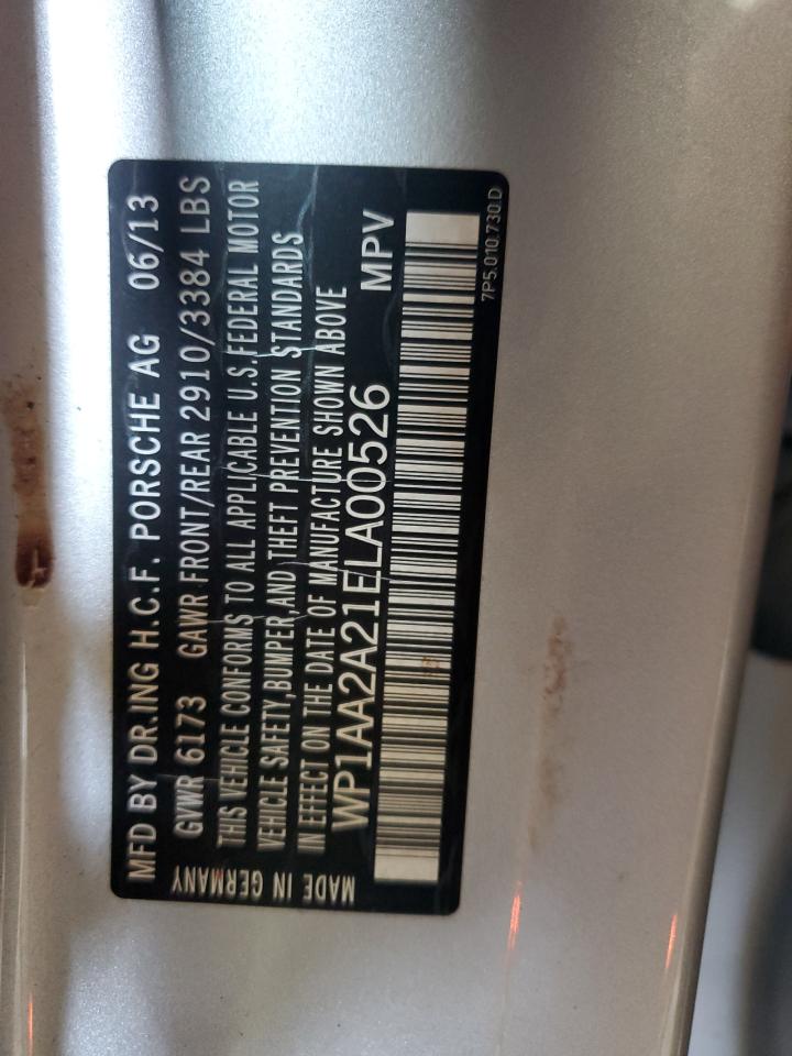 2014 Porsche Cayenne VIN: WP1AA2A21ELA00526 Lot: 54238525