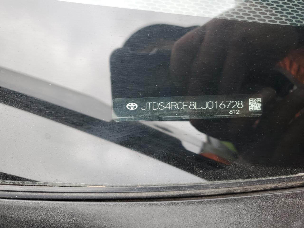 2020 Toyota Corolla Se VIN: JTDS4RCE8LJ016728 Lot: 55252845