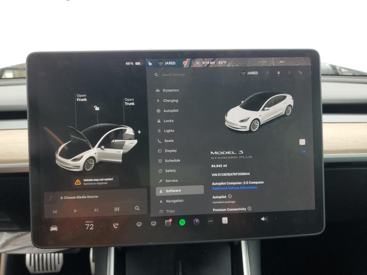 2019 Tesla Model 3 VIN: 5YJ3E1EA7KF309944 Lot: 55268665