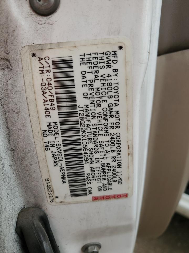 2001 Toyota Camry Ce VIN: JT2BG22KX10564294 Lot: 53317505
