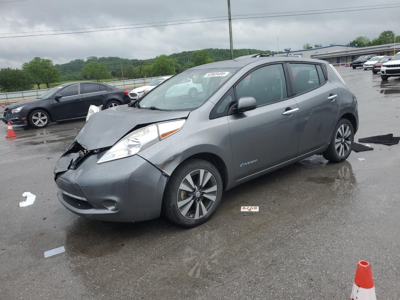 2015 Nissan Leaf S en Venta en Lebanon, TN - Front End