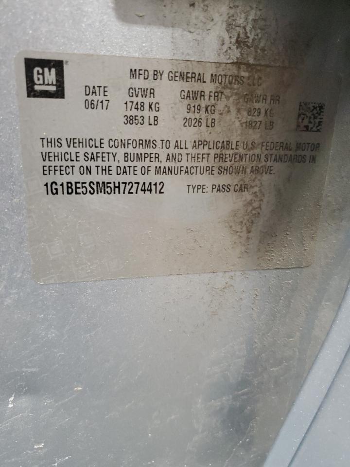 1G1BE5SM5H7274412 CHEVROLET CRUZE 2017