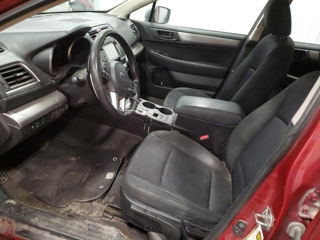 Sedans SUBARU LEGACY 2016 Czerwony