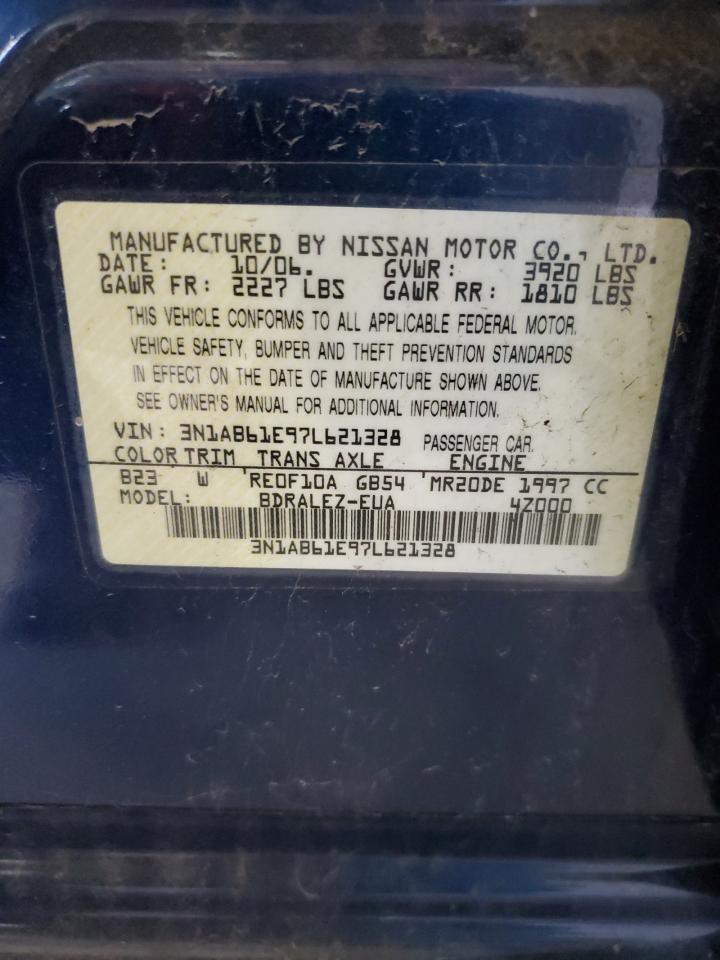 2007 Nissan Sentra 2.0 VIN: 3N1AB61E97L621328 Lot: 53237355