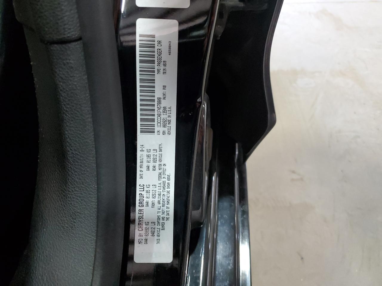 2015 Chrysler 200 Limited VIN: 1C3CCCAB1FN578808 Lot: 53980015