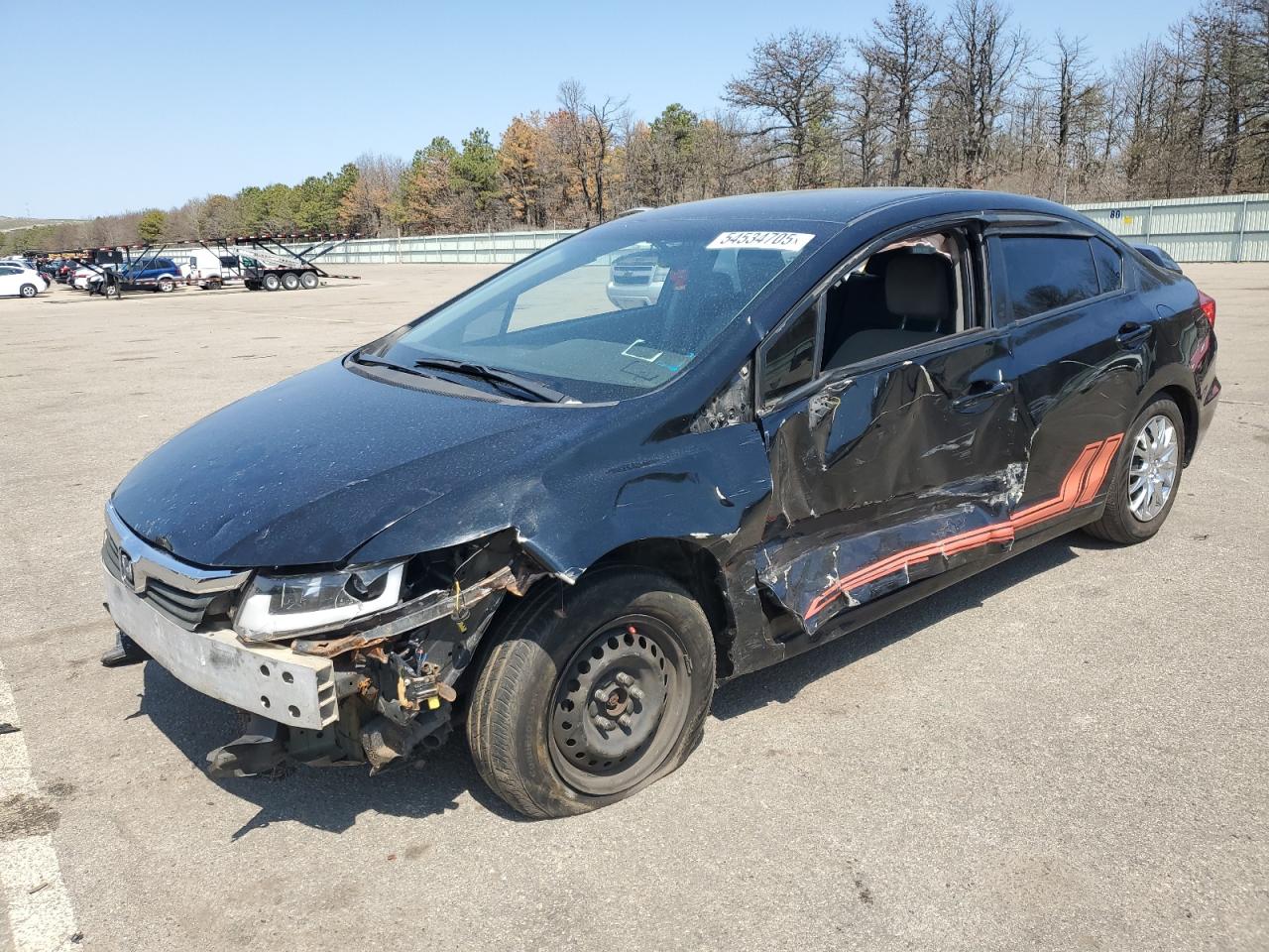 2012 Honda Civic Lx იყიდება Brookhaven-ში, NY - Side