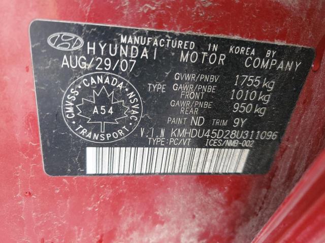 2008 HYUNDAI ELANTRA GL
