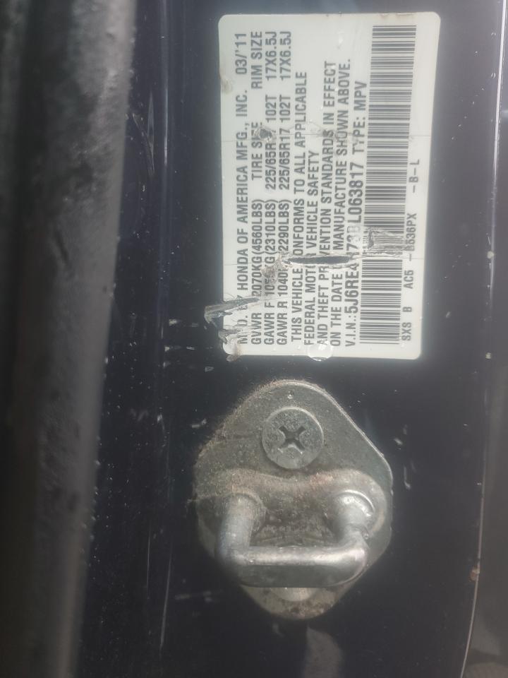 2011 Honda Cr-V Exl VIN: 5J6RE4H73BL063817 Lot: 53091515