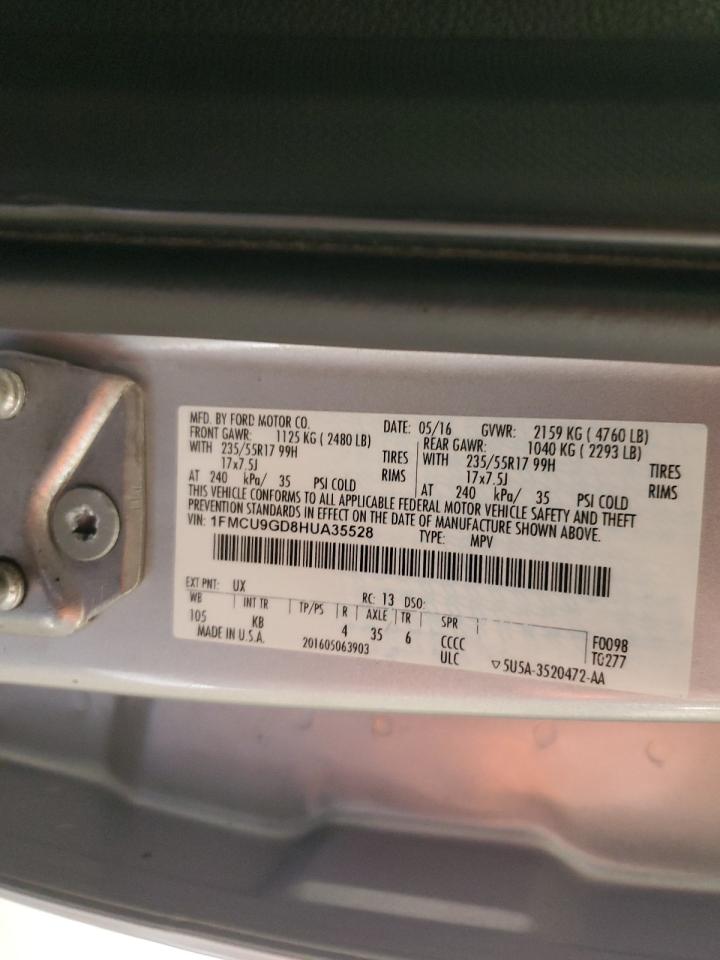 1FMCU9GD8HUA35528 FORD ESCAPE 2017