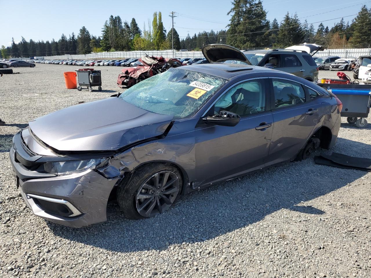 2021 Honda Civic Ex na sprzedaż w Graham, WA - All Over