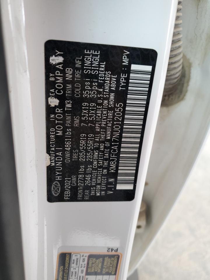 2022 Hyundai Tucson Sel Convenience VIN: KM8JFCA17NU012055 Lot: 51043805