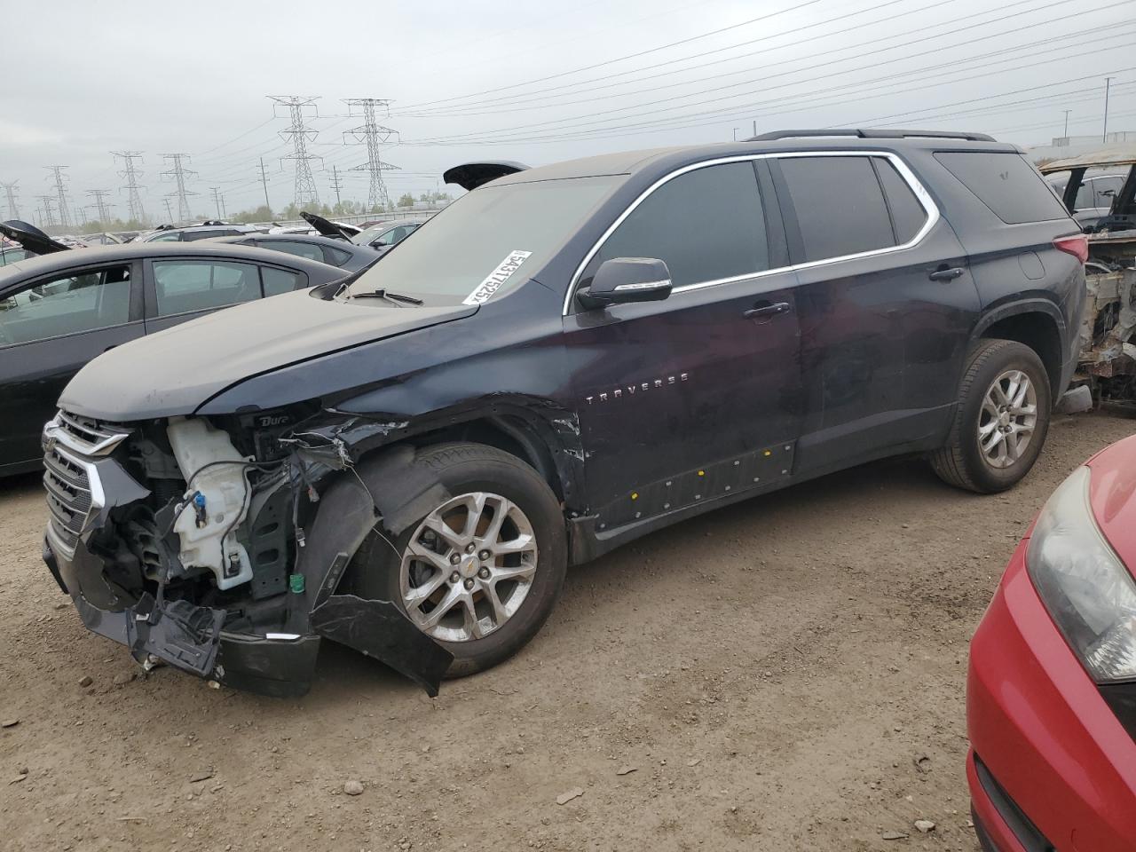 2020 Chevrolet Traverse Lt на продаже в Elgin, IL - Front End