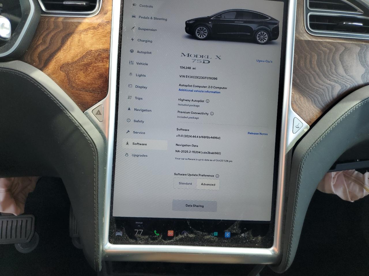 2016 Tesla Model X VIN: 5YJXCDE23GF018396 Lot: 53056465