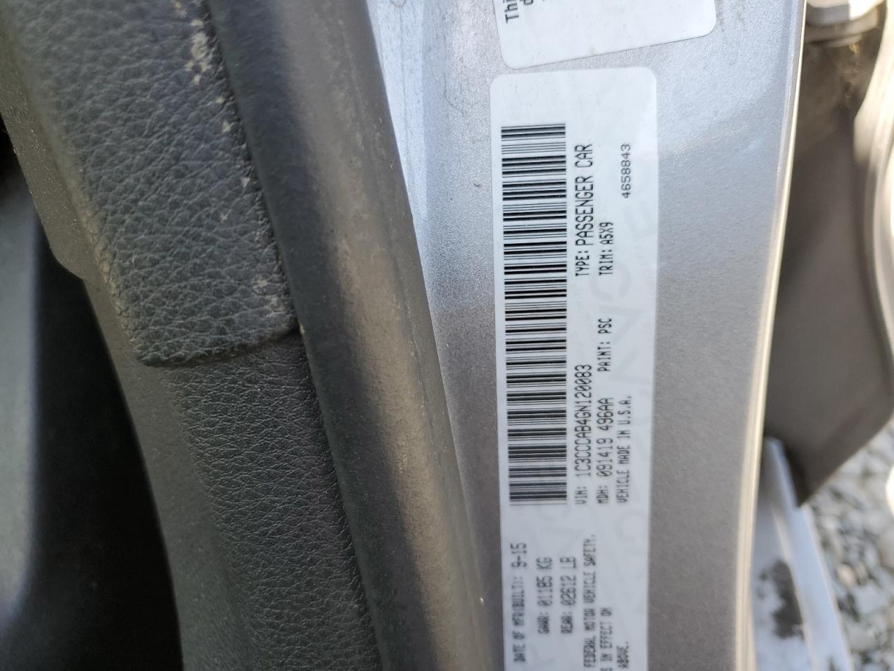 1C3CCCAB4GN120083 CHRYSLER 200 2016