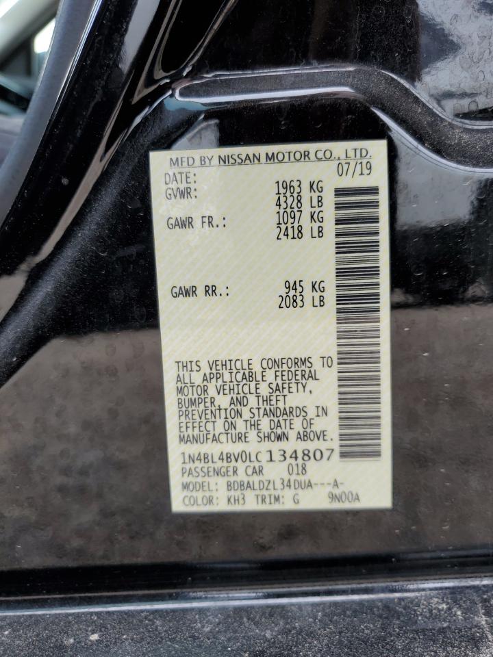 1N4BL4BV0LC134807 NISSAN ALTIMA 2020