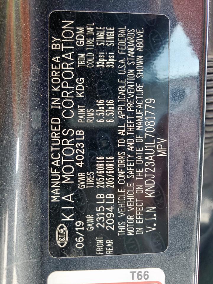 2020 Kia Soul Lx VIN: KNDJ23AU1L7081779 Lot: 53110765