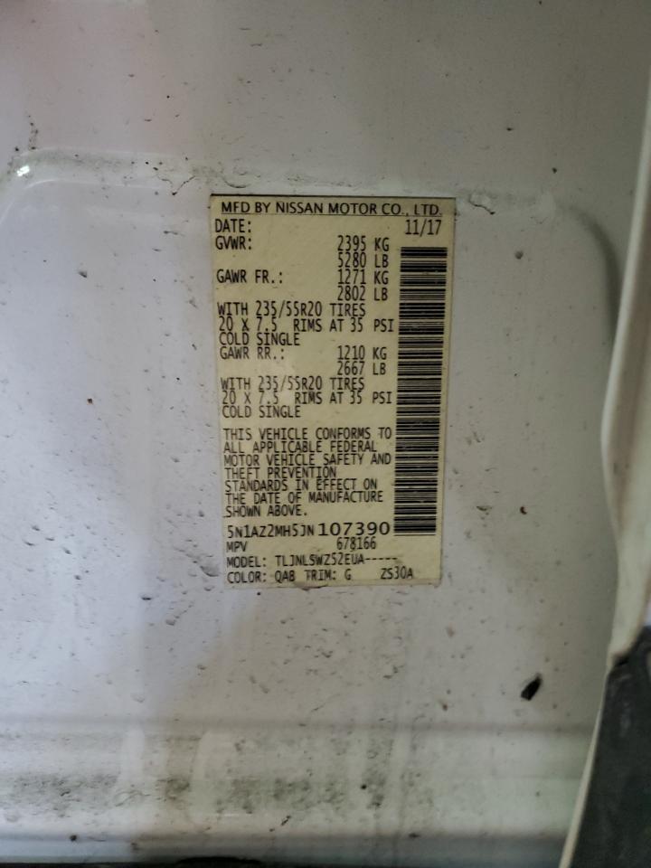 5N1AZ2MH5JN107390 NISSAN MURANO 2018