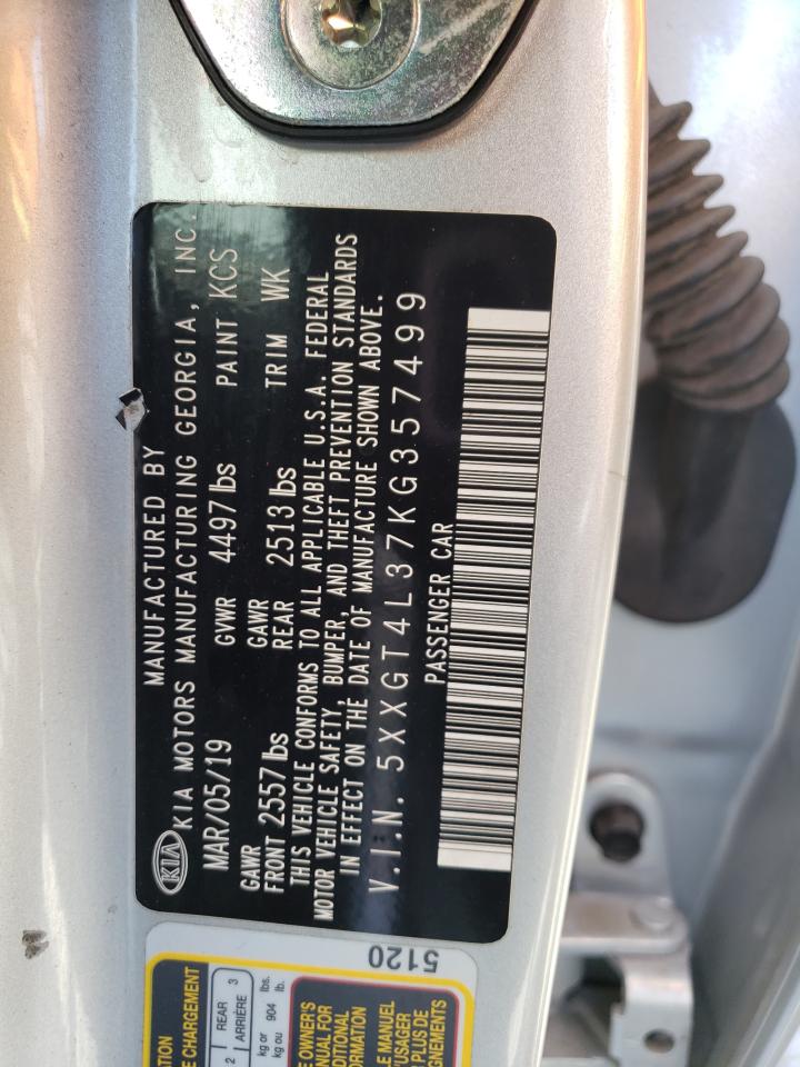 2019 Kia Optima Lx VIN: 5XXGT4L37KG357499 Lot: 54948605