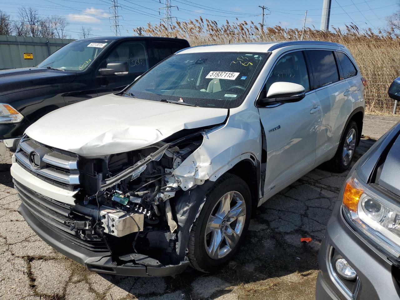 2019 Toyota Highlander Hybrid Limited للبيع في Woodhaven، MI - Front End