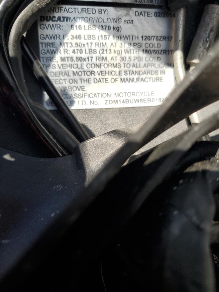 2014 Ducati Superbike 899 Panigale VIN: ZDM14BUW6EB018246 Lot: 54902995