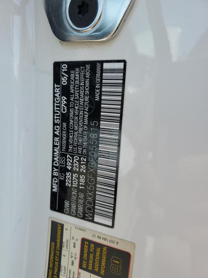 2011 Mercedes-Benz E 350 VIN: WDDKK5GFXBF055815 Lot: 54975025