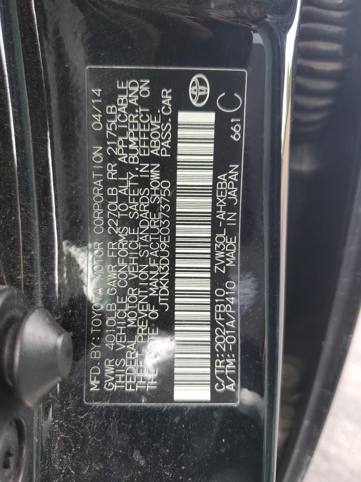 2014 Toyota Prius VIN: JTDKN3DU9E0373750 Lot: 51980755