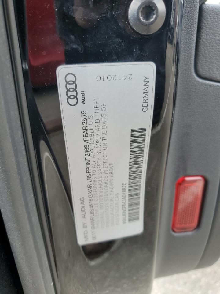 2018 Audi A5 Premium Plus S-Line VIN: WAUENCF54JA016870 Lot: 54835275