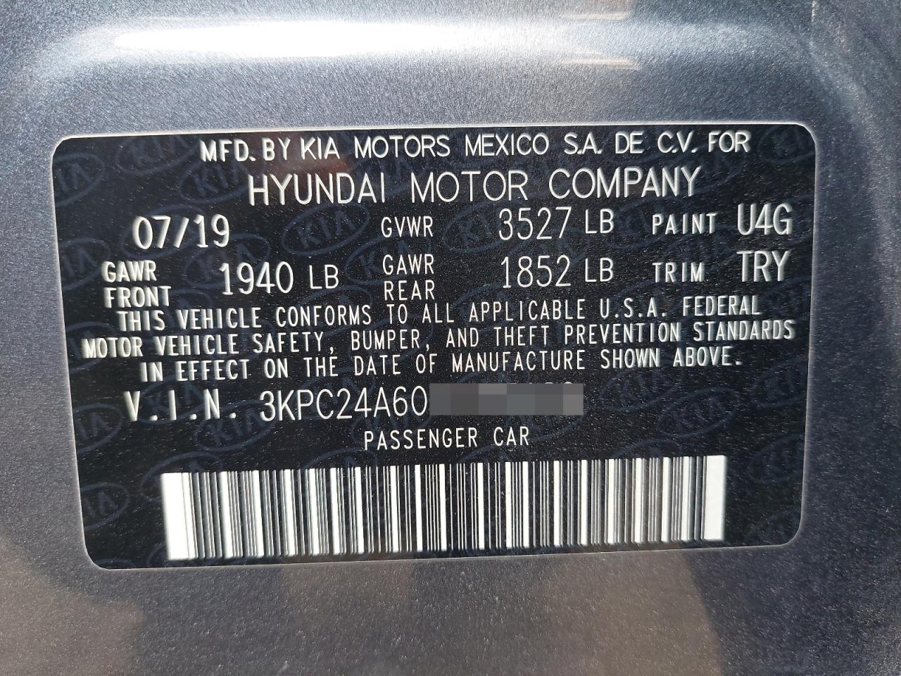 3KPC24A60LE095186 - 2020 Hyundai ACCENT - #undefined