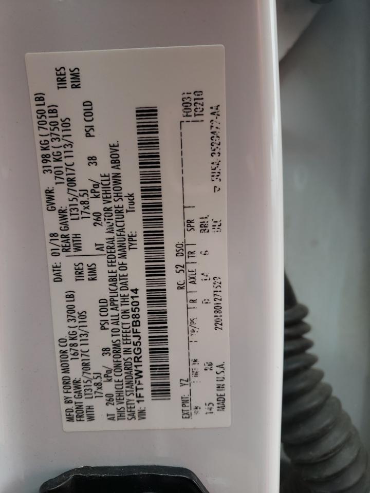 1FTFW1RG5JFB85014 FORD F150 2018