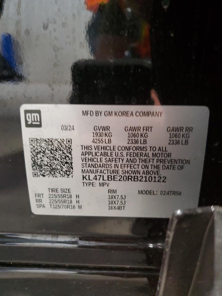 2024 Buick Envista Sport Touring VIN: KL47LBE20RB210122 Lot: 54104565