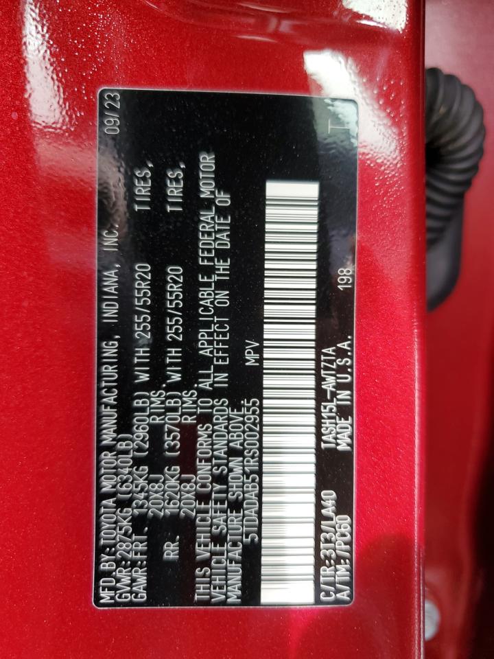 5TDADAB51RS002955 TOYOTA GRAND HIGH 2024