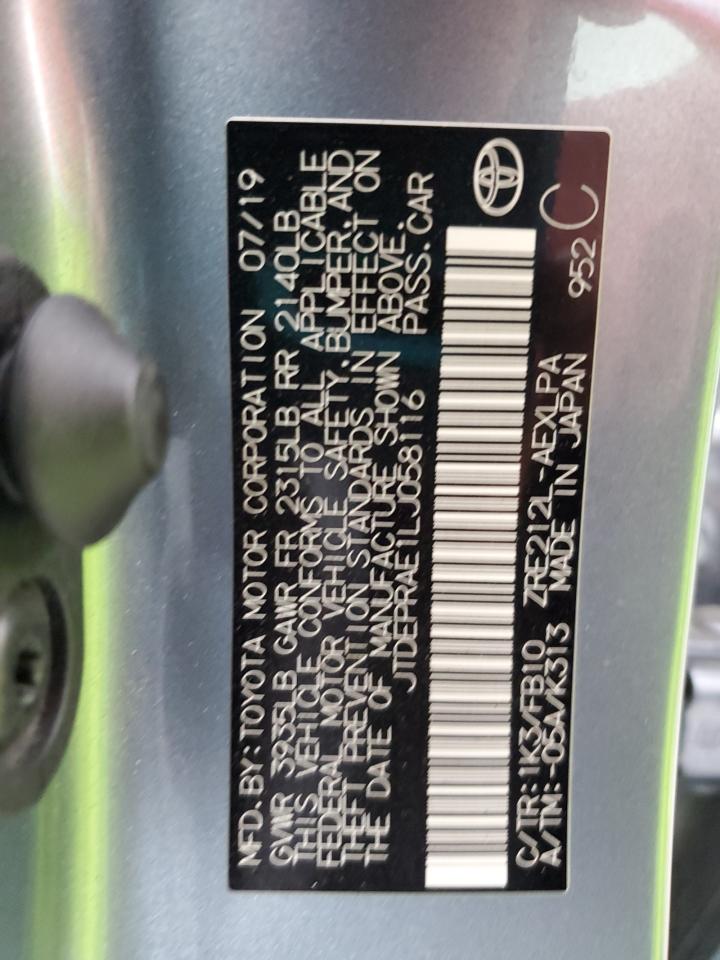 JTDEPRAE1LJ058116 TOYOTA COROLLA 2020