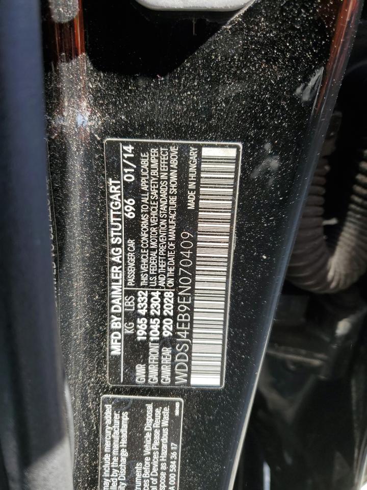 2014 Mercedes-Benz Cla 250 VIN: WDDSJ4EB9EN070409 Lot: 52391525