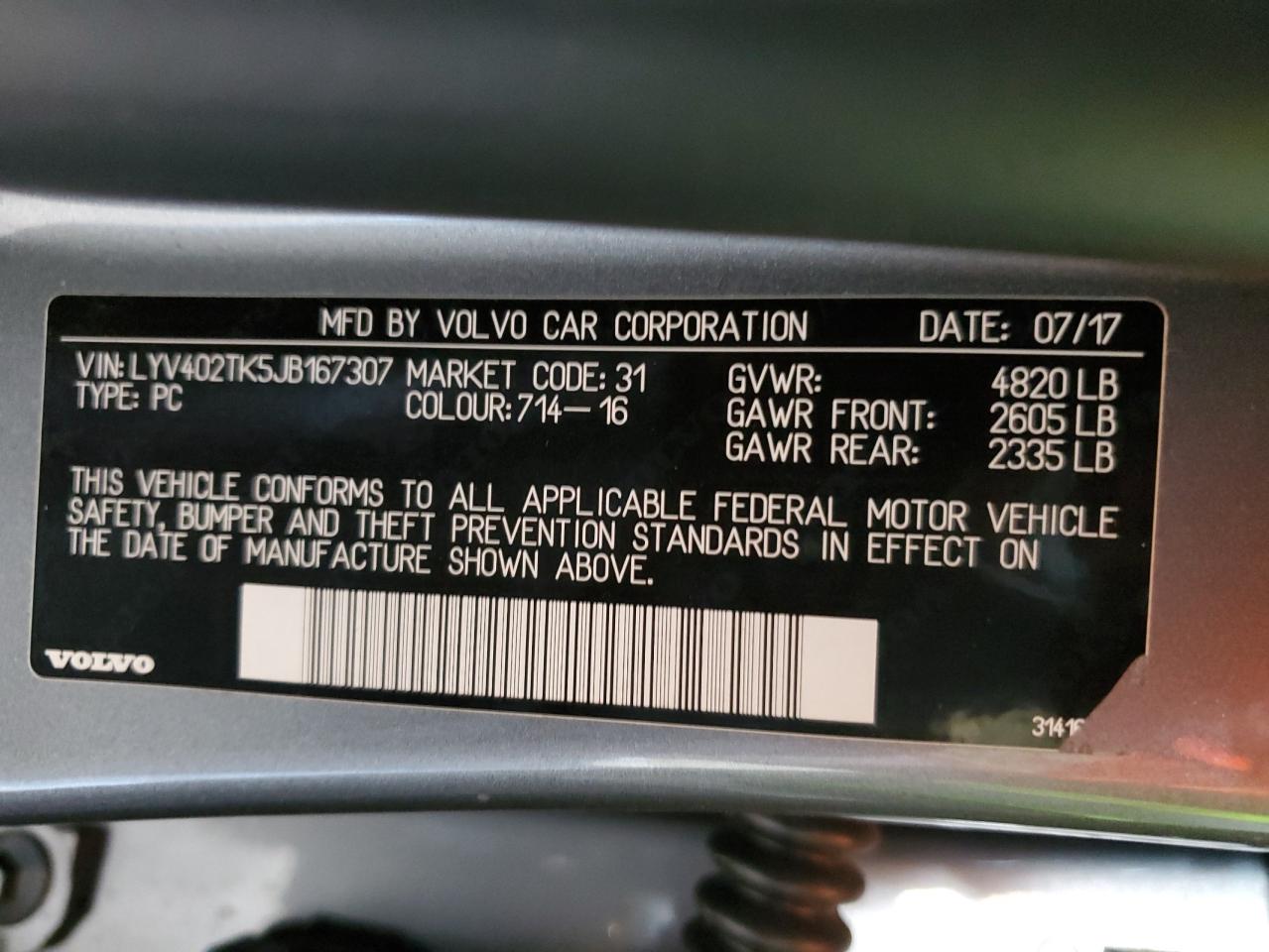 2018 Volvo S60 Inscription VIN: LYV402TK5JB167307 Lot: 53399735