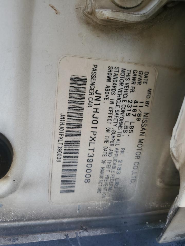 1990 Nissan Maxima VIN: JN1HJ01PXLT390008 Lot: 53529815