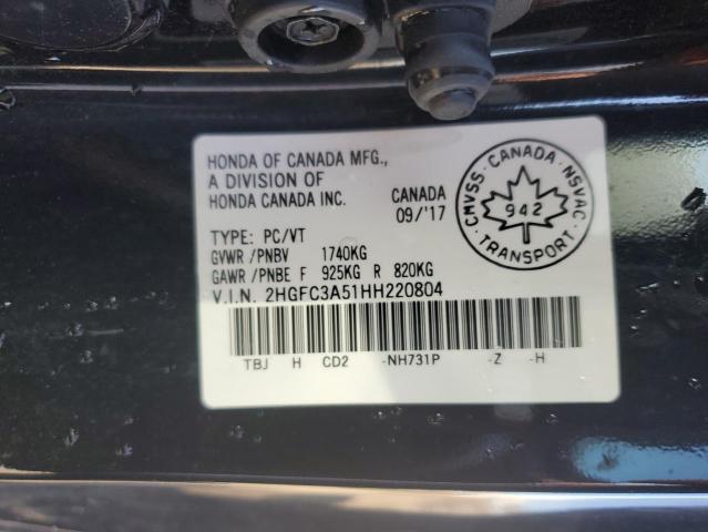2017 HONDA CIVIC SI