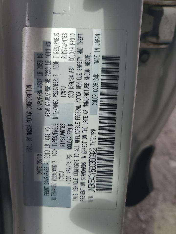 2014 Mazda Cx-5 Touring VIN: JM3KE4CY5E050922 Lot: 54011045